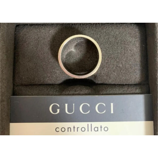 Gucci(グッチ)の【専用！】GUCCI グッチ　アイコンリングk18 ホワイトゴールド メンズのアクセサリー(リング(指輪))の商品写真