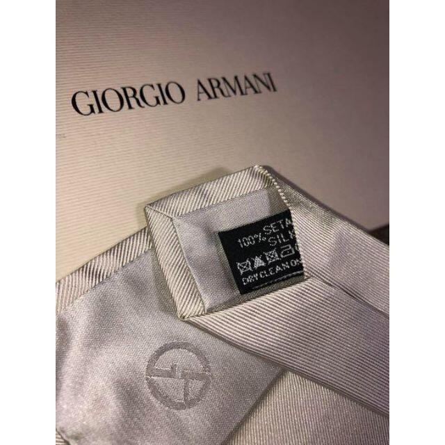 Giorgio Armani(ジョルジオアルマーニ)のジョルジオアルマーニ ネクタイ シルバー GIORGIO ARMANI メンズのファッション小物(ネクタイ)の商品写真