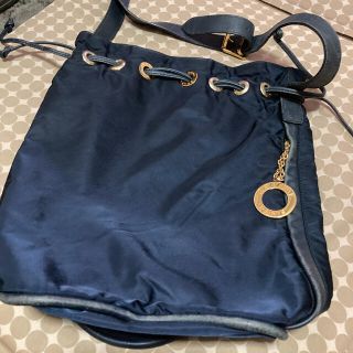 セリーヌ(celine)のCELINEナイロンショルダーバッグ　ネイビー　レディース(ショルダーバッグ)