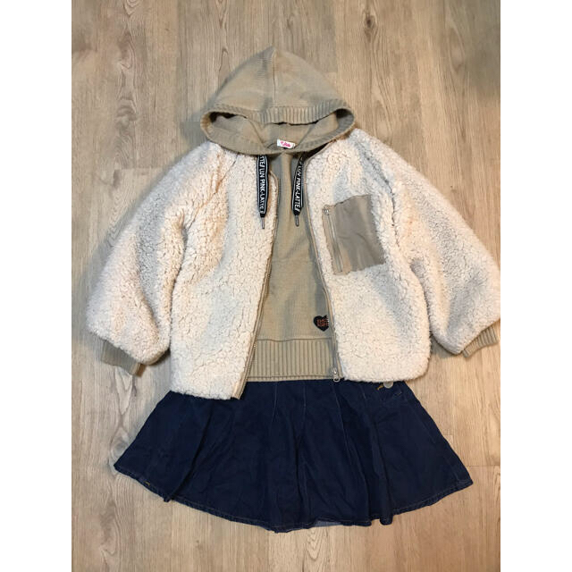 PINK-latte(ピンクラテ)のピンクラテ　レピピ  コート　セット　140〜150 キッズ/ベビー/マタニティのキッズ服女の子用(90cm~)(ニット)の商品写真