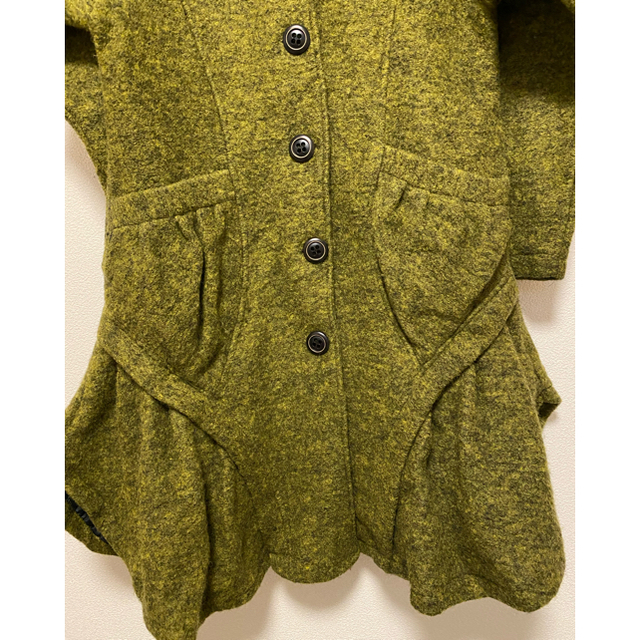 イタリア製　SUPE POSERのウールコート（緑） レディースのジャケット/アウター(ロングコート)の商品写真