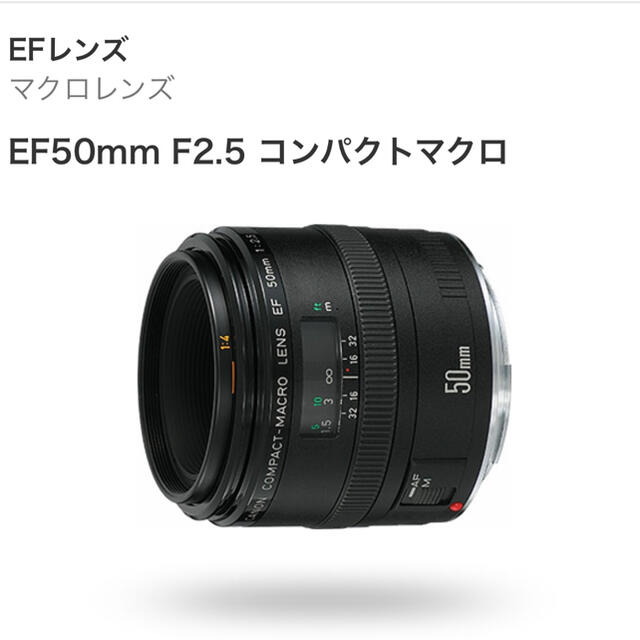 キヤノン EFレンズ EF50mm F2.5 コンパクトマクロ