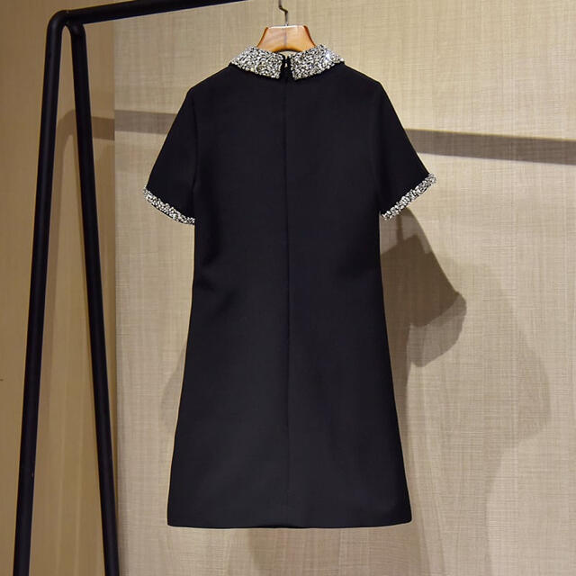 【新品】　Bijou collar A-line dress