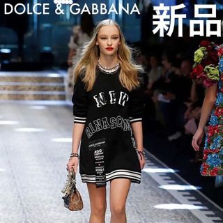 【新品、タグ付き！】DOLCE&GABBANA スウェットミニワンピース　42(ミニワンピース)