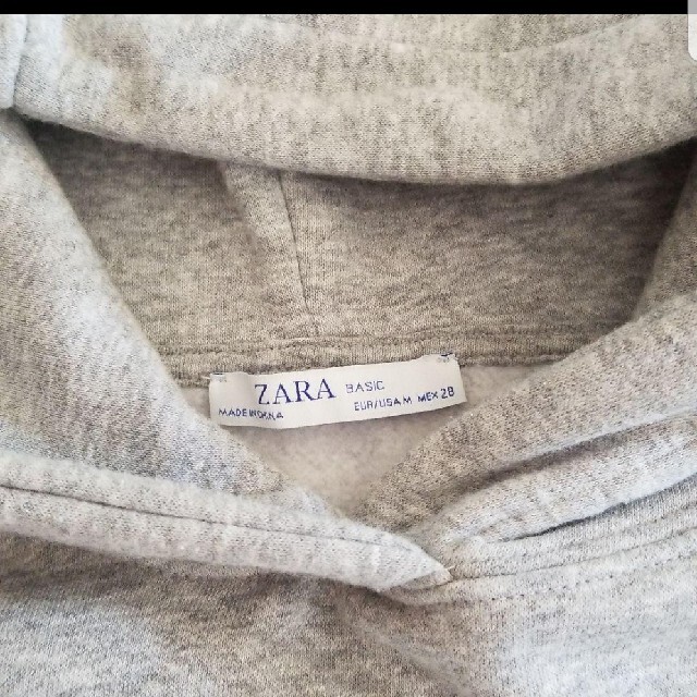 ZARA(ザラ)のZARA　BASIC　パーカー　グレー レディースのトップス(パーカー)の商品写真