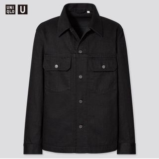 ユニクロ(UNIQLO)のUNIQLO U コットントラッカージャケット ブラック L(Gジャン/デニムジャケット)