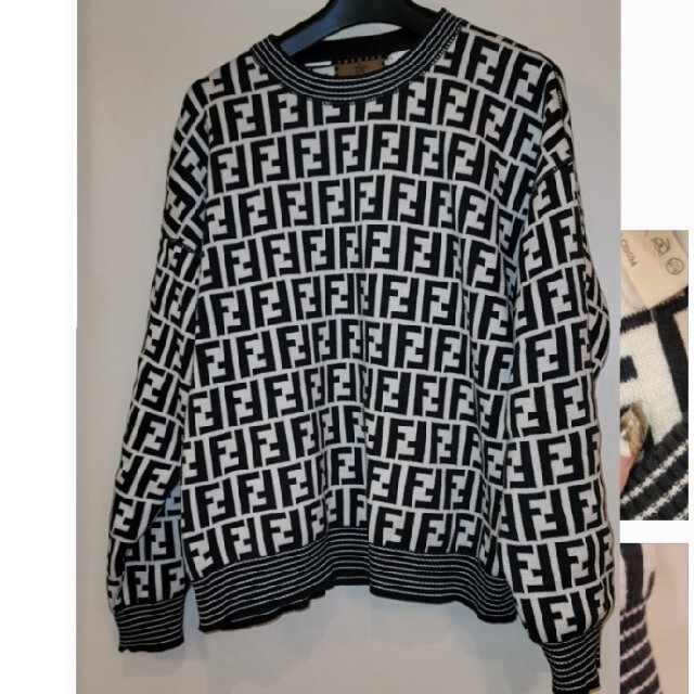 ブランド古着屋TVintage FENDI Zucca Glitter Knit Sweater - ニット