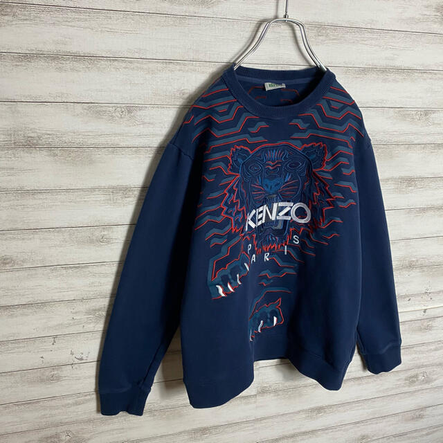 KENZO(ケンゾー)の【即完売モデル】KENZOケンゾー刺繍デカロゴ虎タイガースウェット入手困難 メンズのトップス(スウェット)の商品写真