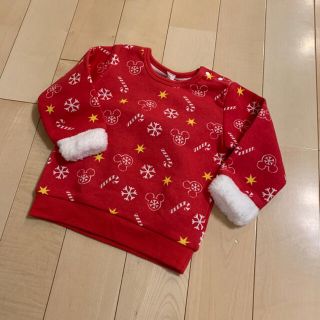 ミッキーマウス(ミッキーマウス)の新品　ディズニー　ミッキー　トレーナー　クリスマス　95(Tシャツ/カットソー)