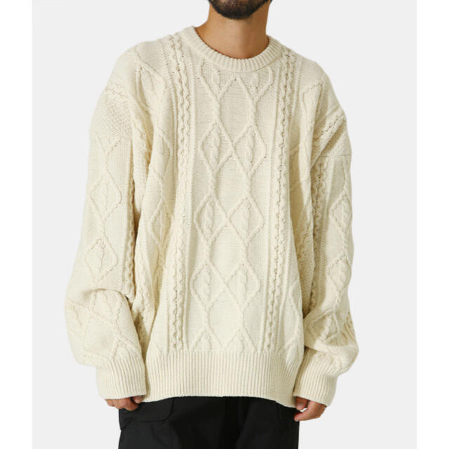 stein OVERSIZED CABLE KNIT LS オートミール 1