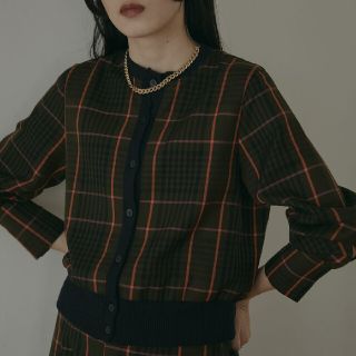 アメリヴィンテージ(Ameri VINTAGE)の【週末限定】AmeriVINTAGE  CHEERFUL CHECK TOP(カーディガン)