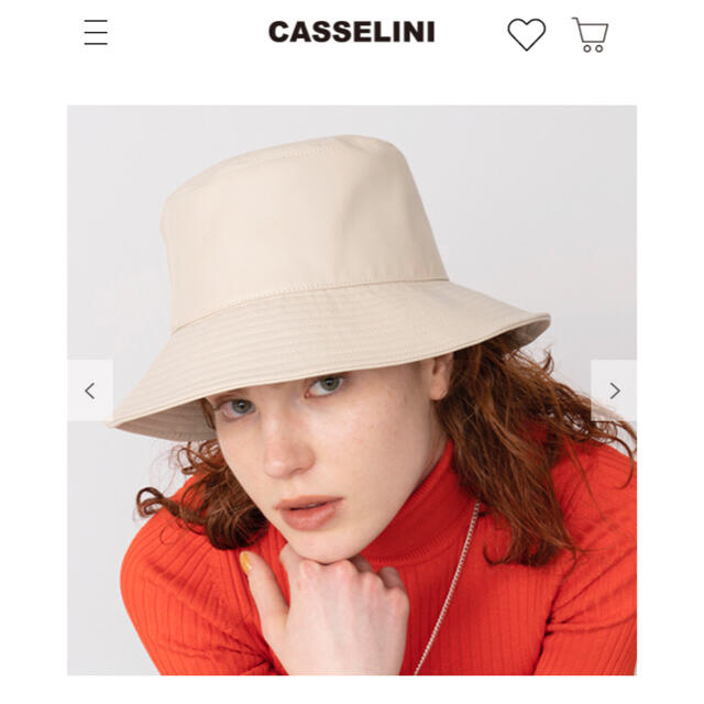 Casselini(キャセリーニ)の【新品未使用】キャセリーニ　バケットハット　アイボリー レディースの帽子(ハット)の商品写真