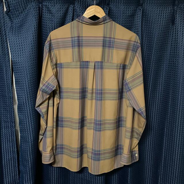 AURALEE SUPER LIGHT WOOL CHECK SHIRTS