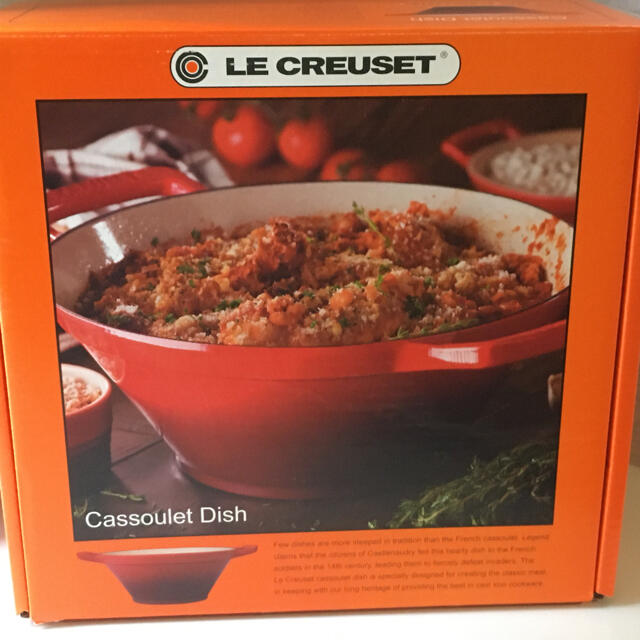 LE CREUSET(ルクルーゼ)の【未使用新品/日本未発売】ル・クルーゼ　カスレ鍋　cassoulet カッソール インテリア/住まい/日用品のキッチン/食器(鍋/フライパン)の商品写真