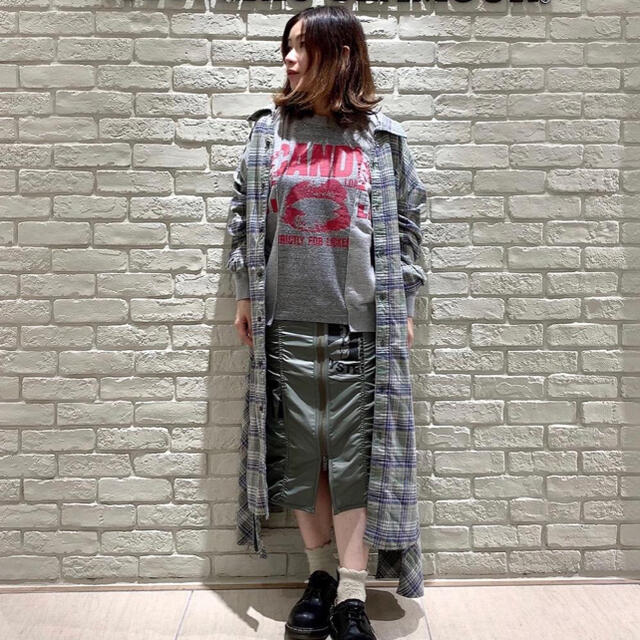 HYSTERIC GLAMOUR(ヒステリックグラマー)のミリタリー デザインスカート レディースのスカート(ロングスカート)の商品写真