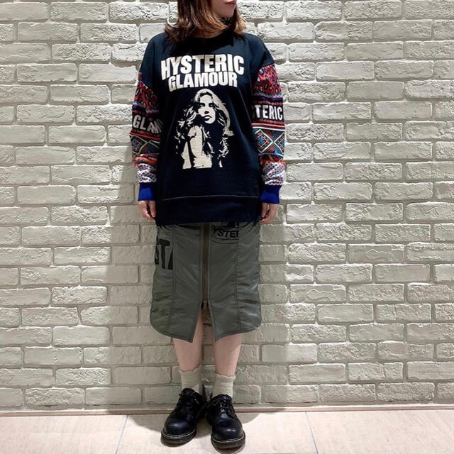 HYSTERIC GLAMOUR(ヒステリックグラマー)のミリタリー デザインスカート レディースのスカート(ロングスカート)の商品写真