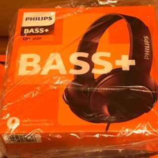 フィリップス(PHILIPS)のPHILIPSフィリップスBass+ SHL3075RDヘッドホン マイク付(ヘッドフォン/イヤフォン)