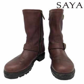 サヤ(SAYA)のSAYA サヤ レザー エンジニアブーツ ブラウン 23cm(ブーツ)