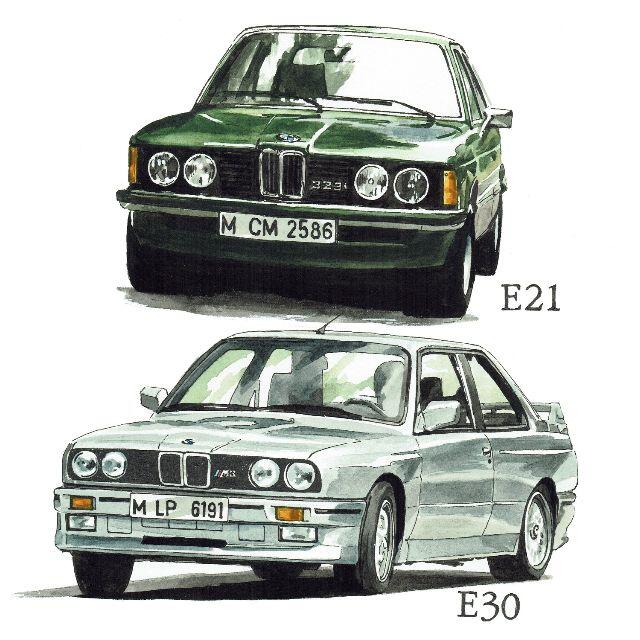 GC-038 BMW 3シリーズ限定版画サイン有額装済作家平右ヱ門 2