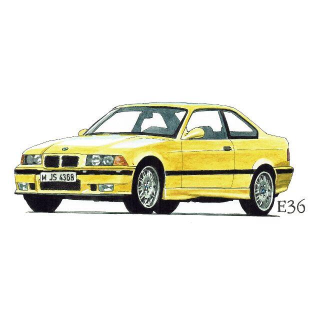 GC-038 BMW 3シリーズ限定版画サイン有額装済作家平右ヱ門 3