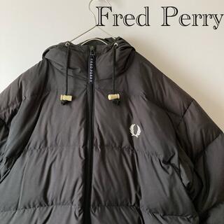 フレッドペリー(FRED PERRY)のFredPerryフレッドペリーダウンジャケット古着mM黒ブラックヒットユニオン(ダウンジャケット)