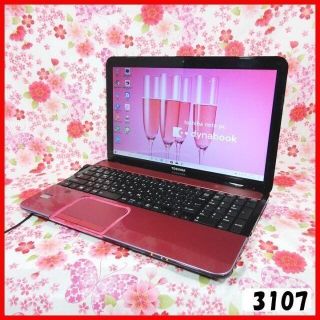 トウシバ(東芝)の3107【ルビーロゼ】カメラ搭載♪新品SSD♪初心者も安心♪Windows10(ノートPC)