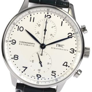 インターナショナルウォッチカンパニー(IWC)の☆美品★保証書付き【IWC SCHAFFHAUSEN】IWC ポルトギーゼ クロノグラフ IW371417 自動巻き メンズ【ev20】(腕時計(アナログ))