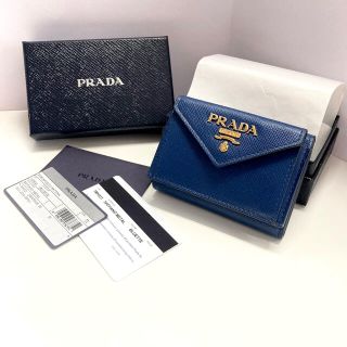 プラダ(PRADA)のPRADA プラダ 3つ折り財布 ミニウォレット BLUETTE(折り財布)