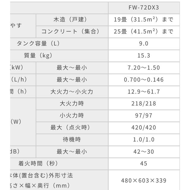 ダイニチ ファンヒーター ストーブ 大容量 暖房