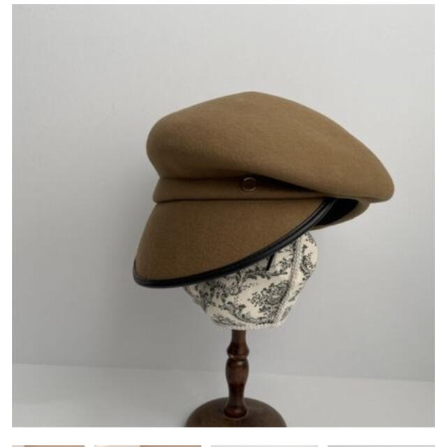 ウールキャスケット帽  BLACK レディースの帽子(キャスケット)の商品写真