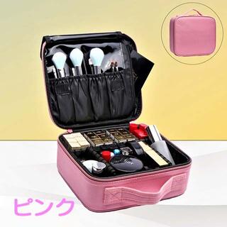 メイクボックス 大容量 コスメボックス メイク道具収納 化粧品収納 ピンク(メイクボックス)