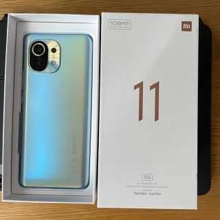 Xiaomi Mi11 8/128 グローバル版 ブルー 美品 ケース2種付き