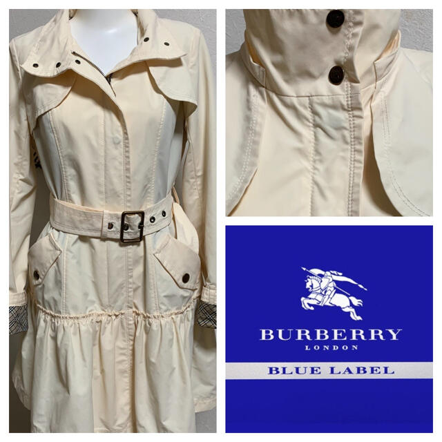 BURBERRY BLUE LABEL(バーバリーブルーレーベル)のBurberry☆トレンチ・フレアコート38Ⓜ︎ レディースのジャケット/アウター(トレンチコート)の商品写真