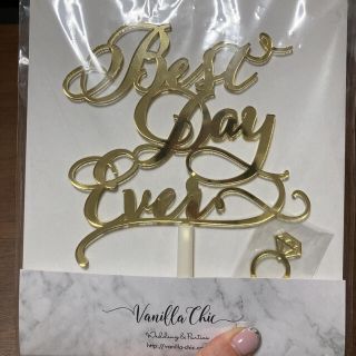 ウェディングケーキ トッパー　vanilla chic(その他)