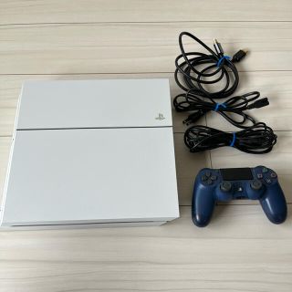 プレイステーション4(PlayStation4)の美品　PS4 プレステ4 本体 CUH-1100A 500G ホワイト(家庭用ゲーム機本体)