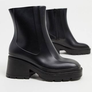 エイソス(asos)のASOS ヒールレインブーツ 厚底(ブーツ)