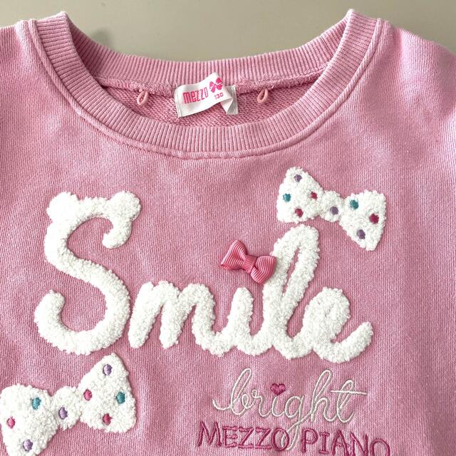 mezzo piano(メゾピアノ)のさわ坊様専用　メゾピアノ130トレーナーワンピース キッズ/ベビー/マタニティのキッズ服女の子用(90cm~)(ワンピース)の商品写真