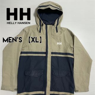 ヘリーハンセン(HELLY HANSEN)のヘリーハンセン　ナイロンジャケット　ベージュ×ネイビー　XLサイズ(ナイロンジャケット)