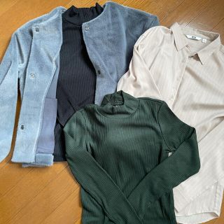 ユニクロ(UNIQLO)のユニクロ　セット(ノーカラージャケット)