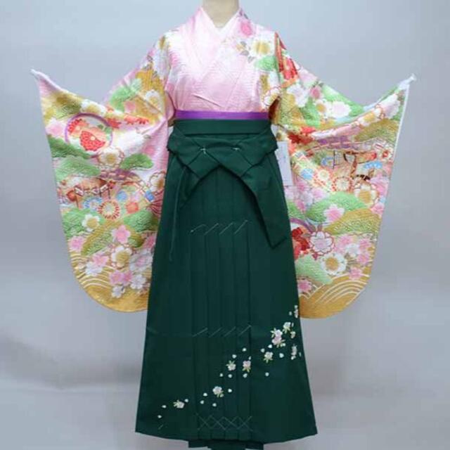二尺袖 袴フルセット From KYOTO ピンク地 袴変更可能 NO35850 低価格