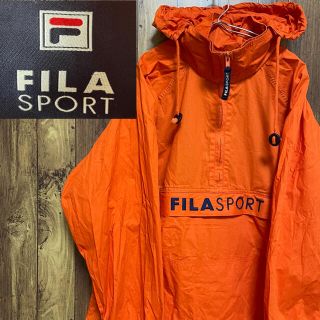 フィラ(FILA)のFILA SPORT フィラスポーツ　ナイロンアノラックパーカー　ロゴ刺繍(ナイロンジャケット)