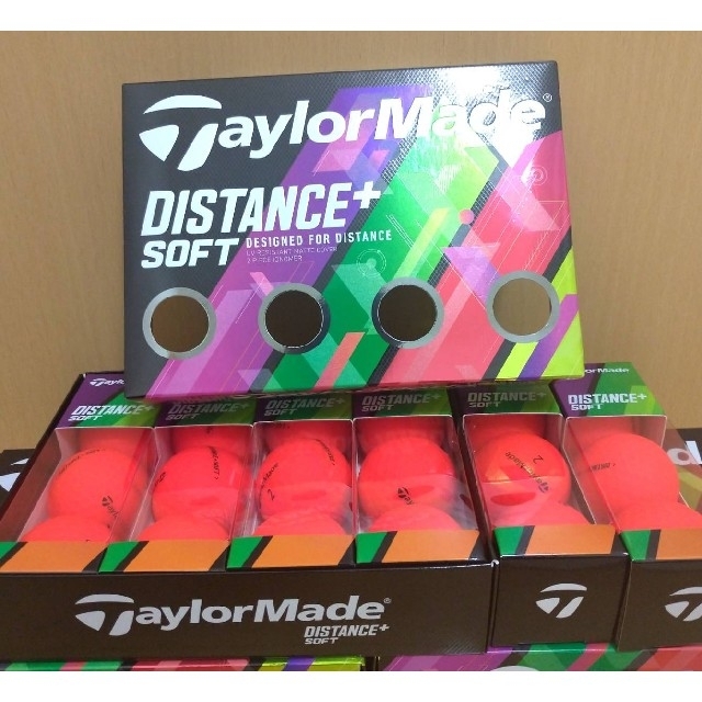 TaylorMade(テーラーメイド)の【新品】テーラーメイド ゴルフ　ボール ディスタンス+ ソフト レッド　18個 スポーツ/アウトドアのゴルフ(その他)の商品写真