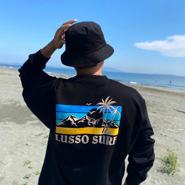 厚手でしっかり☆オーバーサイズトロピカルロンT Mサイズ　ブラック　STUSSY 5