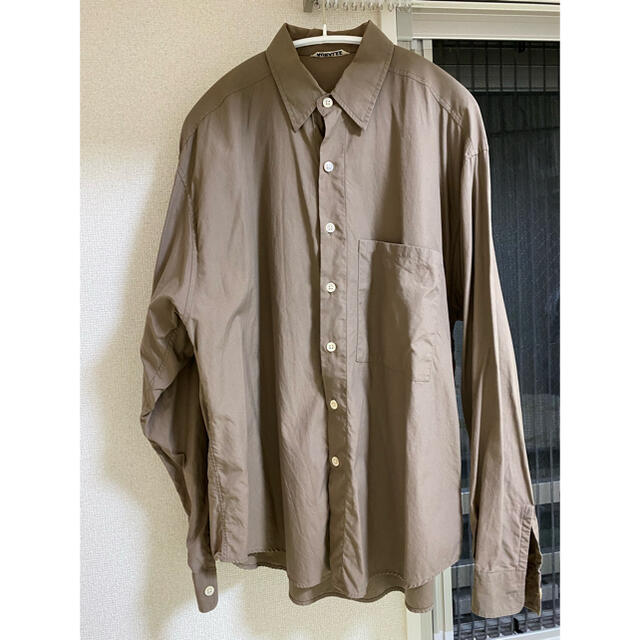 AURALEE WASHED FINX TWILL BIG SHIRTS