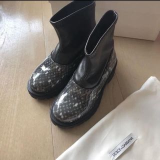 ドルチェアンドガッバーナ(DOLCE&GABBANA)の【美品】ドルチェ&ガッパーナ  キッズ ブーツ 箱付き(ブーツ)