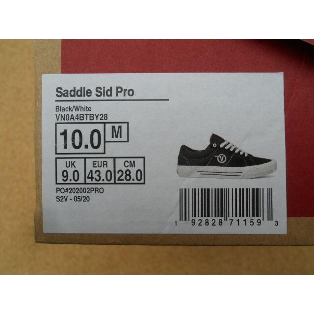 VANS - バンズ VANS SADDLE SID PRO 28,0cm Blk/Whiの通販 by VANS - バンズ VANS SADDLE SID PRO 28,0cm Blk/Whiの通販 by