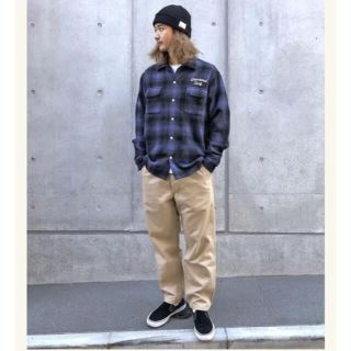 スタンダードカリフォルニア(STANDARD CALIFORNIA)の完売21AW SD Ombre Check Wool ShirtサイズLキムタク(シャツ)