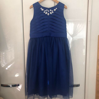 ジンボリー(GYMBOREE)の美品　GYMBOREE   9 ブルー　ドレス　130くらい　ビジュー(ドレス/フォーマル)