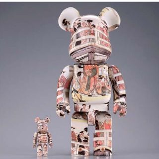 メディコムトイ(MEDICOM TOY)の11個セット BE@RBRICK 喜多川歌麿 両国橋の上下  100%&400%(その他)