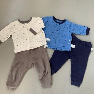 ユニクロ(UNIQLO)のユニクロ　キルトパジャマ　90 2セット(パジャマ)